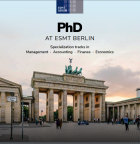 PhD brochure cover with image of Brandenburg Gate 