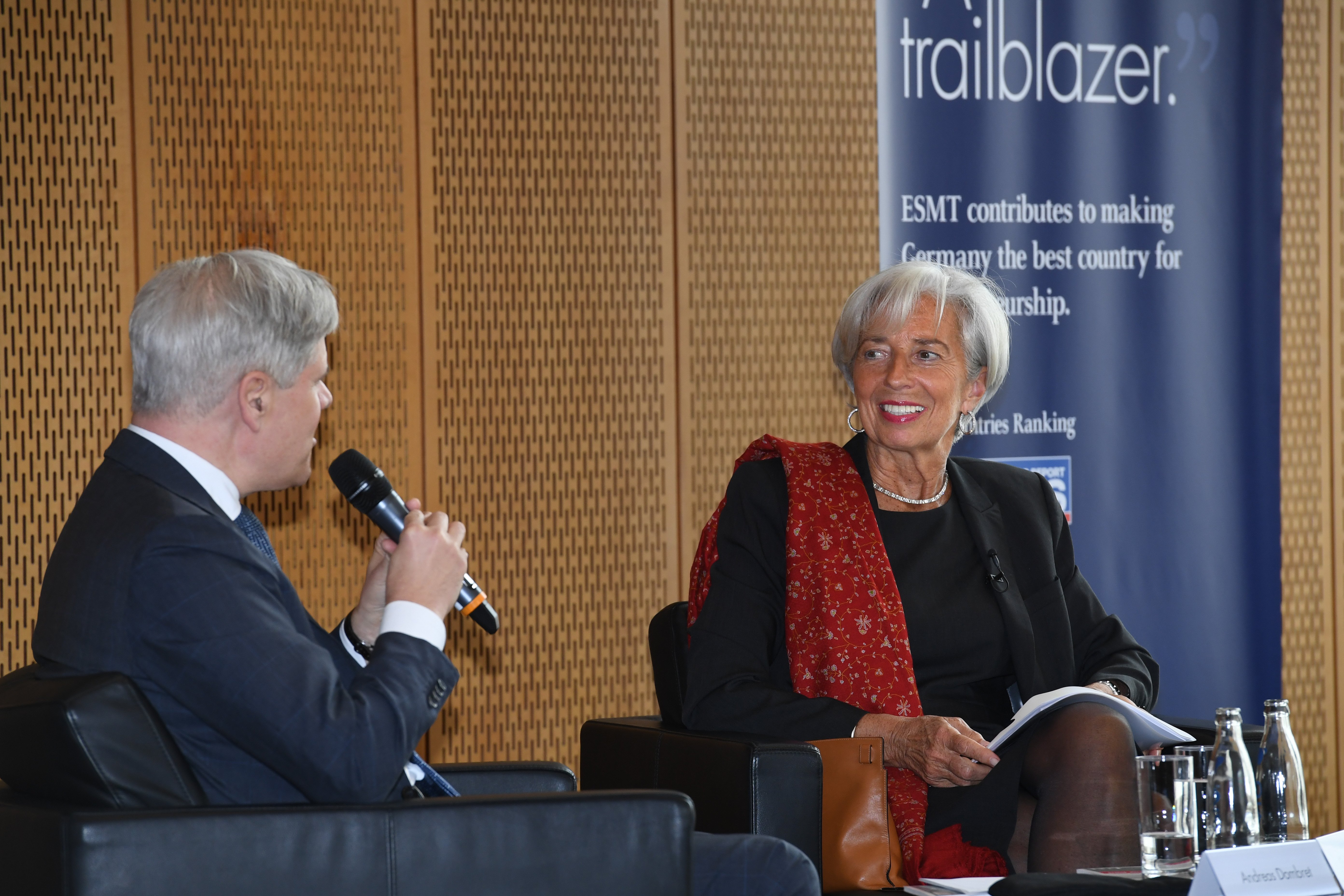 Christine Lagarde in talk