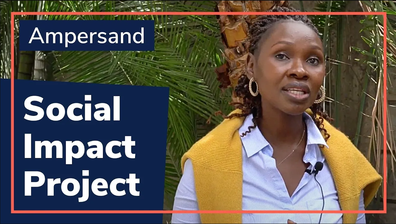 Social Impact Project text placed beside black woman